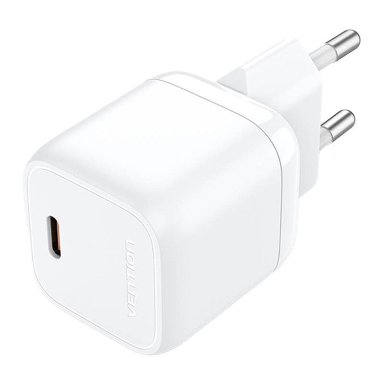 Charger Vention FAKW0-EU 1-port USB-C GaN (30W) White Charger Vention FAKW0-EU 1-port USB-C GaN (30W) White