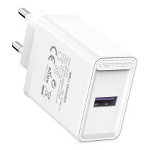 Wall Charger Vention FACW0-EU  1-port USB (22.5W) White