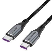 USB-C to USB-C Cable 100W Vention TAHHD 5A 0.5m USB 3.1 Gen2 4K (gray)