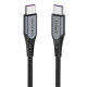 USB-C to USB-C Cable 100W Vention TAHHF 5A 1m USB 3.1 Gen2 4k (gray)