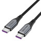 USB-C to USB-C Cable 100W Vention TAHHF 5A 1m USB 3.1 Gen2 4k (gray)