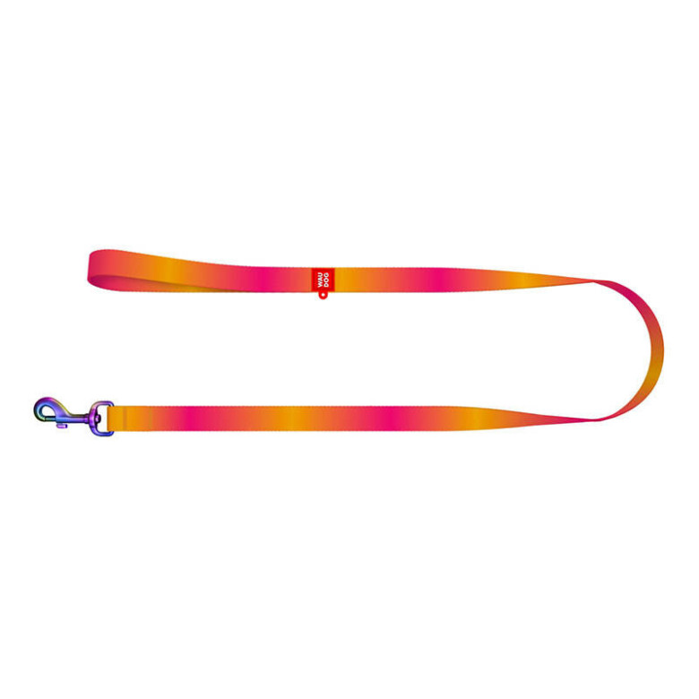 Nylon dog leash WAUDOG gradient, w. 20 mm, lgth. 122cm, orange