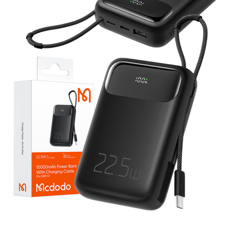 Mcdodo Power Bank MC-3243 10000mAh, 22.5W, for C (black) Mcdodo Power Bank MC-3243 10000mAh, 22.5W, for C (black)