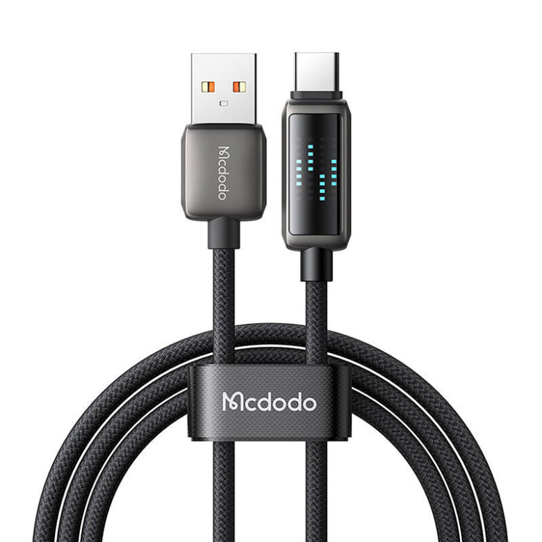 Mcdodo CA-2350 USB-A USB-C kábel, 6A, LED kijelző, 1,2m Mcdodo CA-2350 USB-A USB-C kábel, 6A, LED kijelző, 1,2m