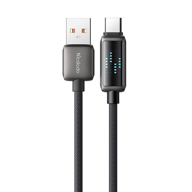 Mcdodo CA-2350 USB-A USB-C kábel, 6A, LED kijelző, 1,2m Mcdodo CA-2350 USB-A USB-C kábel, 6A, LED kijelző, 1,2m