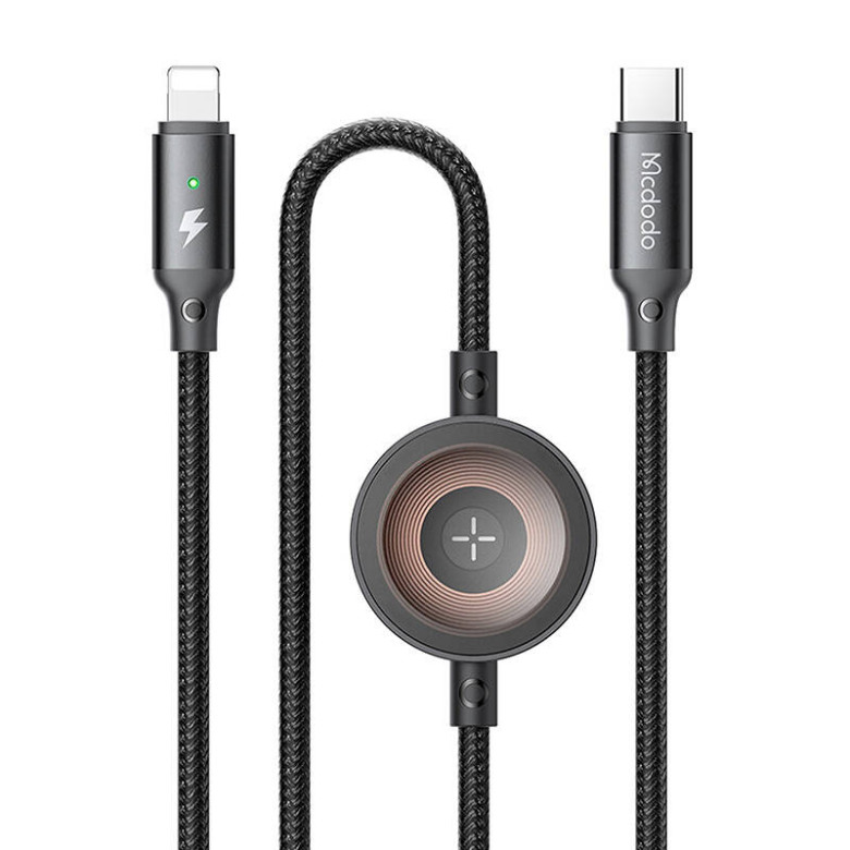 Mcdodo CA-5680 2 az 1-ben USB-C Lightning kábel + Apple Watch töltő, 36W, 1.5m Mcdodo CA-5680 2 az 1-ben USB-C Lightning kábel + Apple Watch töltő, 36W, 1.5m