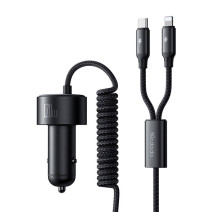 Mcdodo CC-0370 120W 1C+1A Car Charger with USB-C and Lighting retractable cables