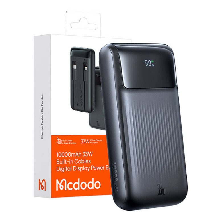 Power Bank Mcdodo MC-0231 Digital Dis 10000mAh, 33W (czarny) Power Bank Mcdodo MC-0231 Digital Dis 10000mAh, 33W (czarny)