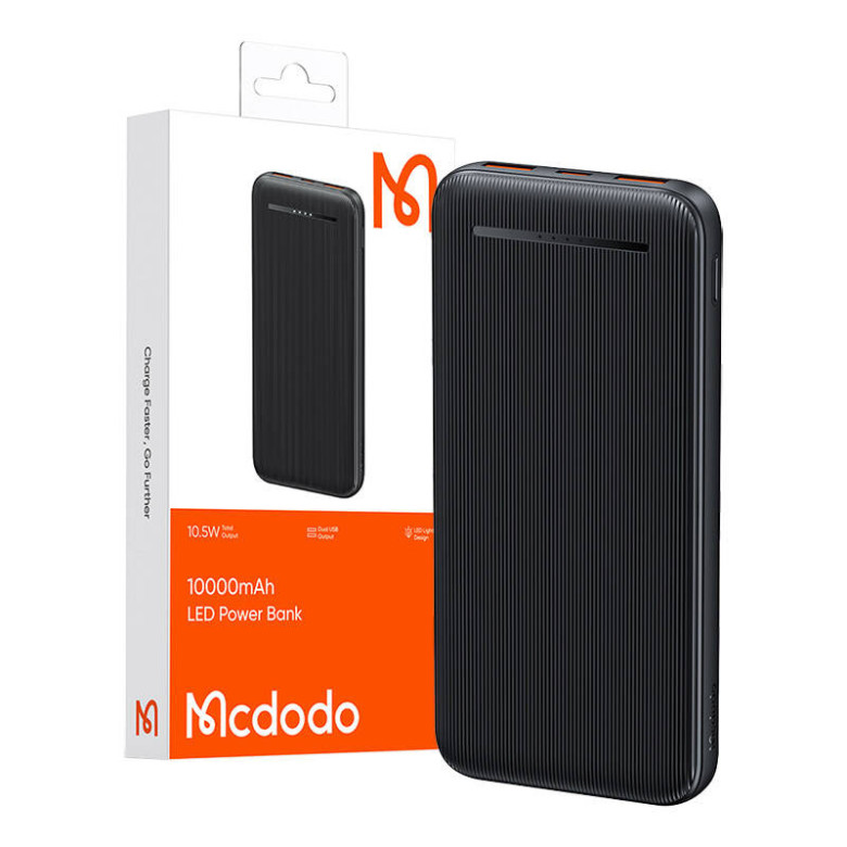 Power Bank Mcdodo MC-4631 Dual USB, 10000mAh, 10.5W (fekete) Power Bank Mcdodo MC-4631 Dual USB, 10000mAh, 10.5W (fekete)