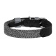 Leather dog collar with QR code Waudog size L w. 25mm, black