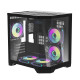 Darkflash FT350 számítógépház + 5 ARGB ventilátor (fekete)