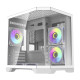 Darkflash FT350 számítógépház + 5 ARGB ventilátor (fehér)