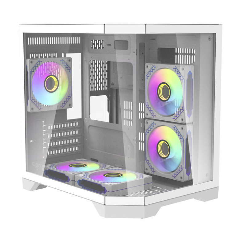 Darkflash FT350 számítógépház + 5 ARGB ventilátor (fehér)