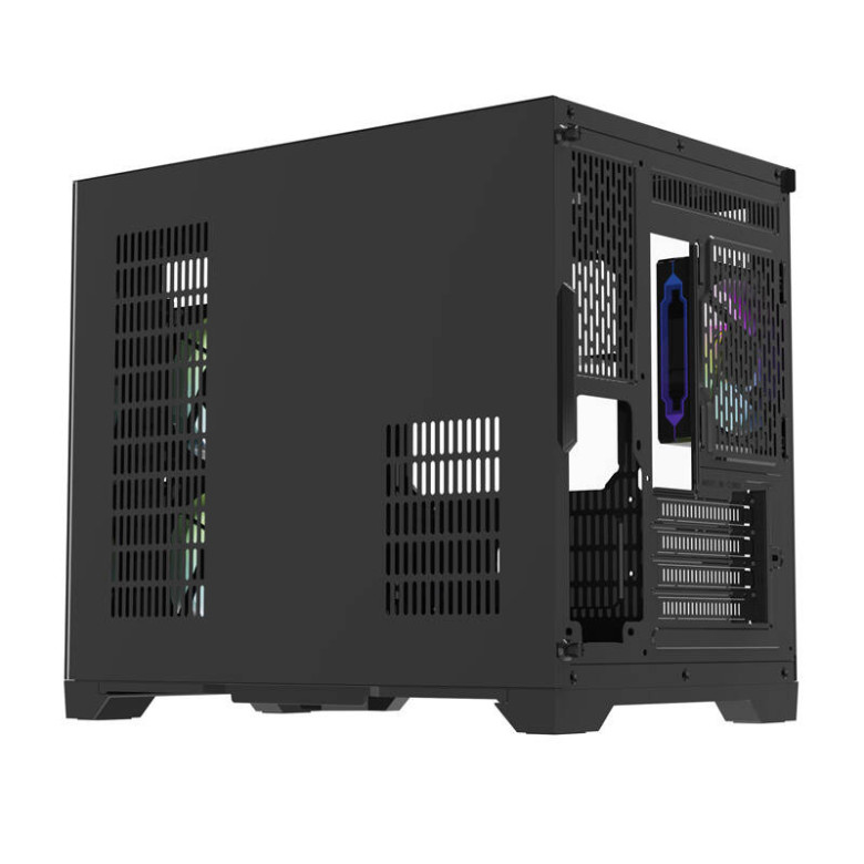 Darflash FT418 számítógépház + 6 ARGB ventilátor (fekete)