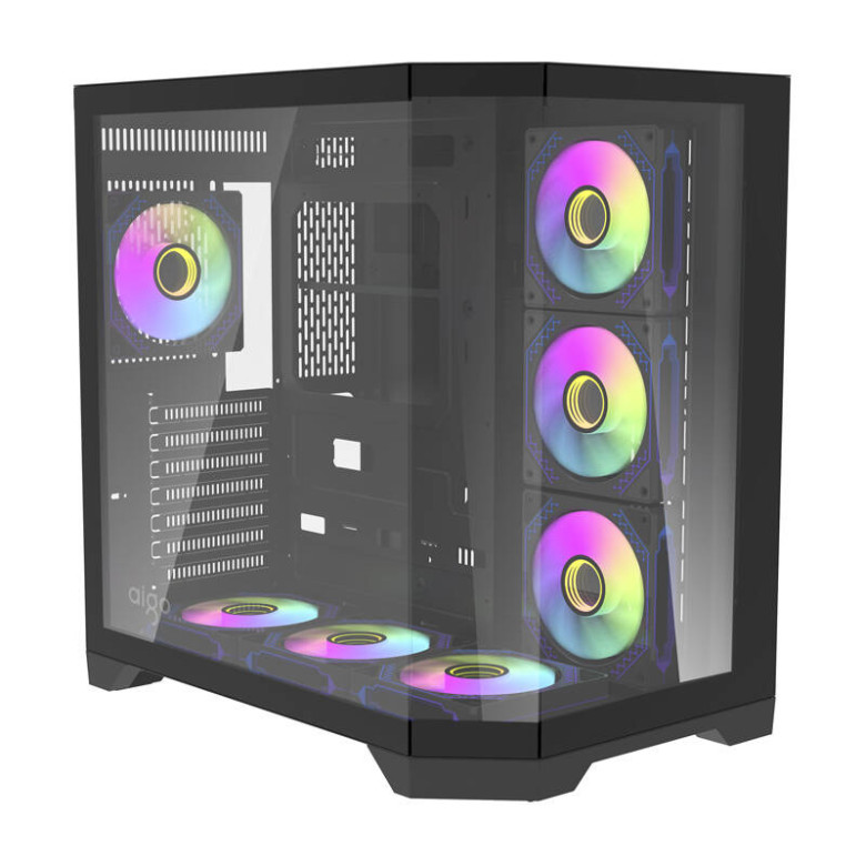 Darkflash FT418 PRO számítógépház + 7 ARGB ventilátor (fekete)