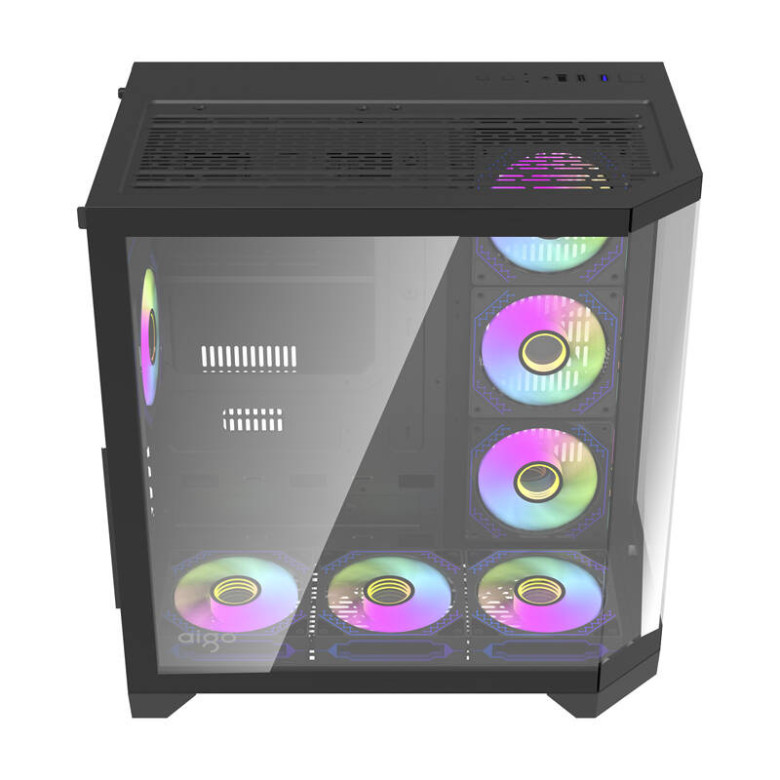 Darkflash FT418 PRO számítógépház + 7 ARGB ventilátor (fekete)