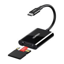 UGREEN CM265 2 az 1-ben USB-C kártyaolvasó (fekete)
