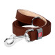 Natural leather dog leash WAUDOG W. 14mm, lgth. 122cm brown