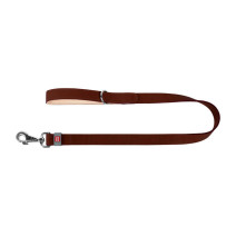 Natural leather dog leash WAUDOG W. 14mm, lgth. 122cm brown