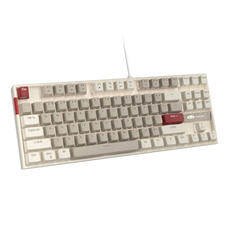 Mechanical gaming keyboard MageGee MK-STAR (retro white-gray)