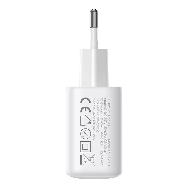 Joyroom JR-TCF12 20W Dual-Port (2C) Charger (white) Joyroom JR-TCF12 20W Dual-Port (2C) Charger (white)