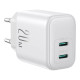 Joyroom JR-TCF12 20W Dual-Port (2C) Charger (white)