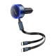 Car Charger Vention FFOB0 USB-C + cable USB-C/Lightning 30W