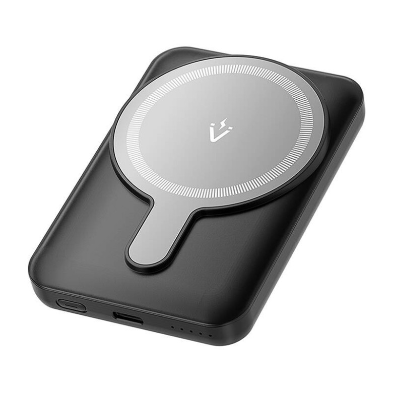 Magnetic powerbank Vention FHSB0 5000mAh 20 W+ cable USB-A to USB-C (black)