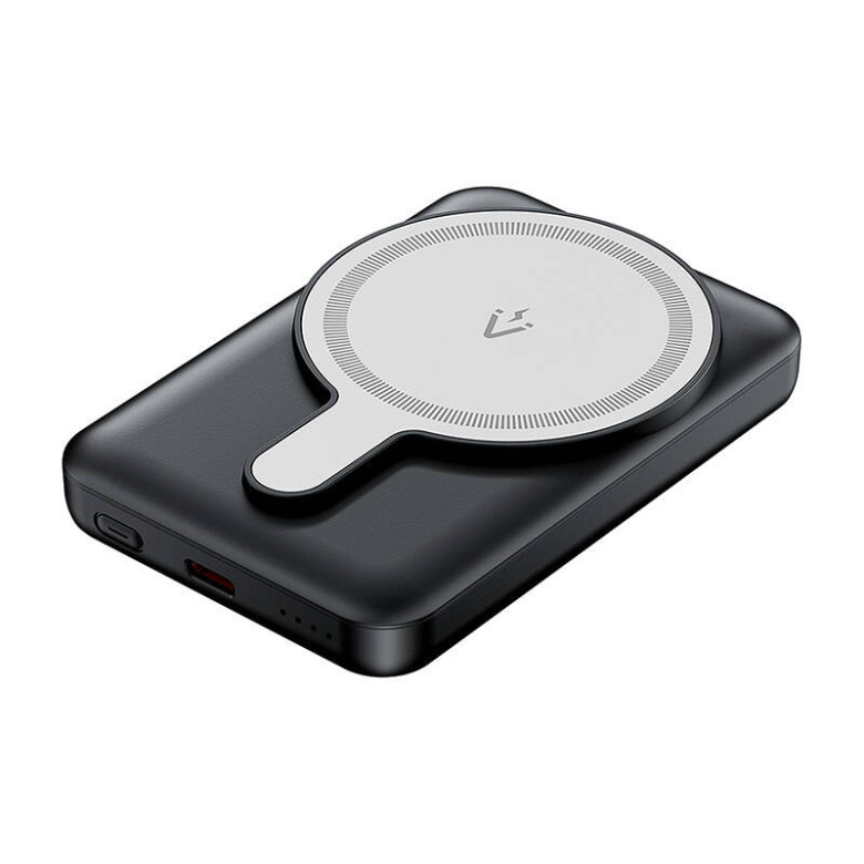 Magnetic powerbank Vention FHSB0 5000mAh 20 W+ cable USB-A to USB-C (black)