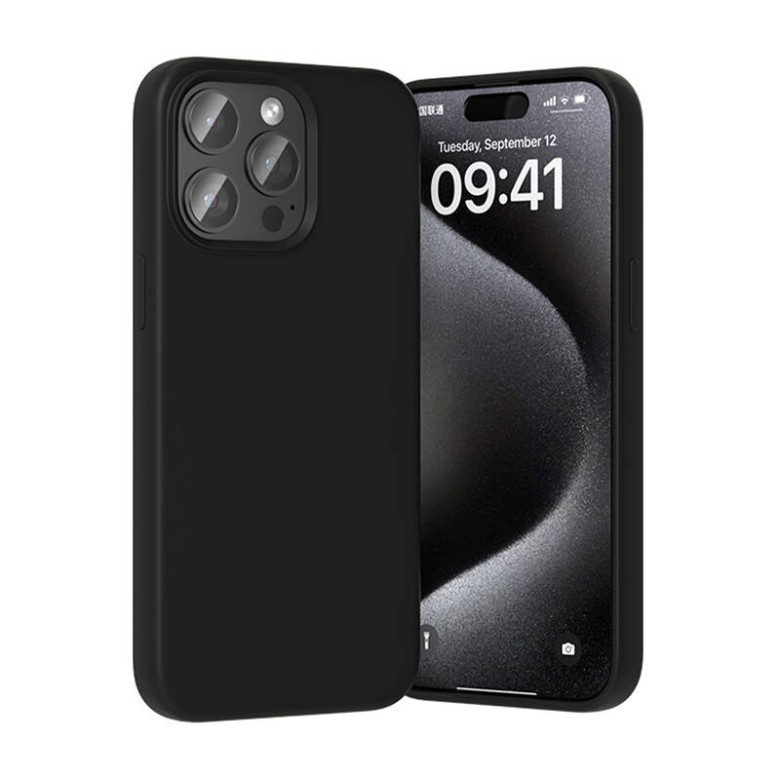 Silicone Case Vention KUFB0-40 to iPhone 15 Pro Max (black)