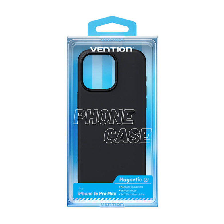 Silicone Case Vention KUFB0-40 to iPhone 15 Pro Max (black)