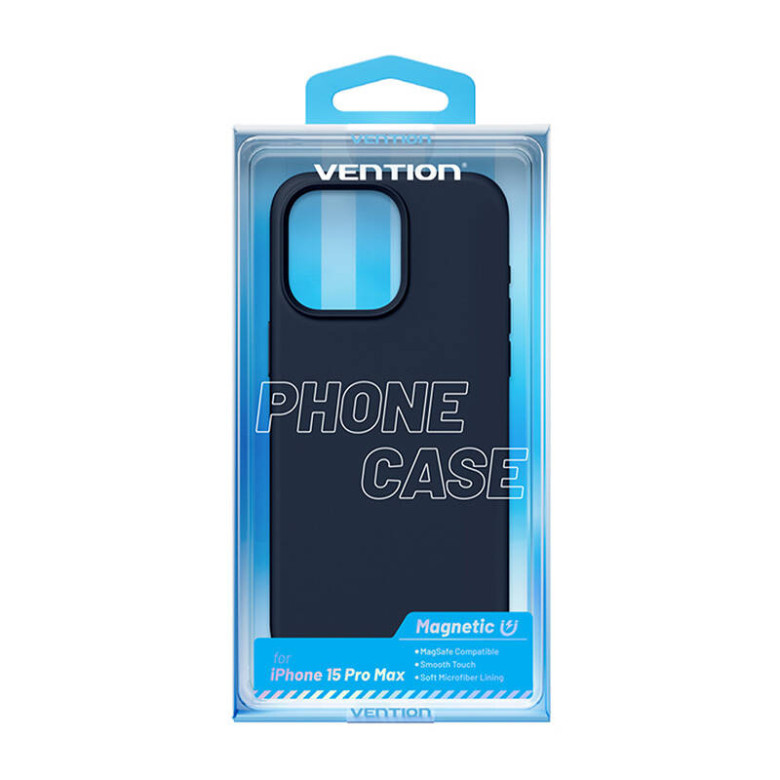 Silicone Case Vention KUFL0-40 for iPhone 15 Pro Max (blue)