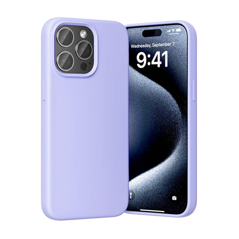 Silicone Case Vention KUFV0-30 for iPhone 15 Pro (purple)