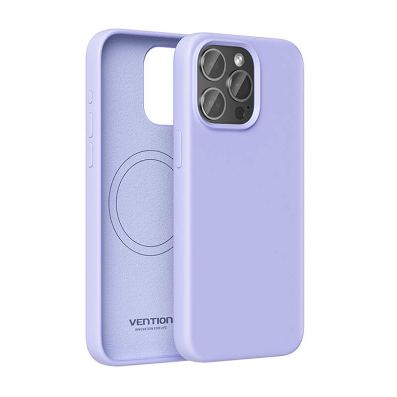 Silicone Case Vention KUFV0-40 for iPhone 15 Pro Max (purple)