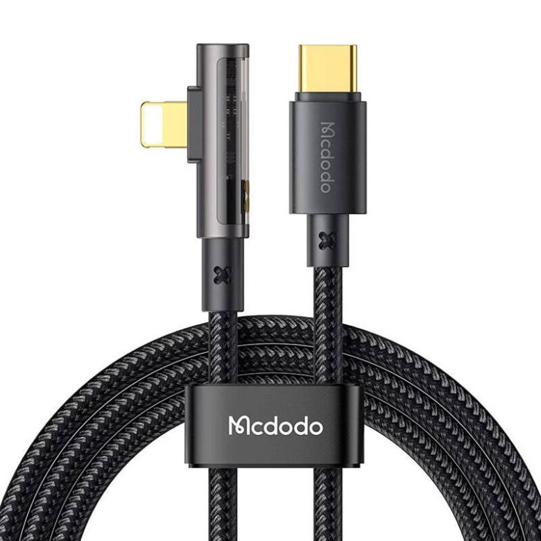 USB-C to Lightning 90-degree Cable McDodo CA-3390 36W 1.2m (black) USB-C to Lightning 90-degree Cable McDodo CA-3390 36W 1.2m (black)