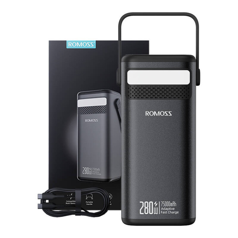 Powerbank Romoss PMT75-DC 75000mAh 280W (fekete) Powerbank Romoss PMT75-DC 75000mAh 280W (fekete)