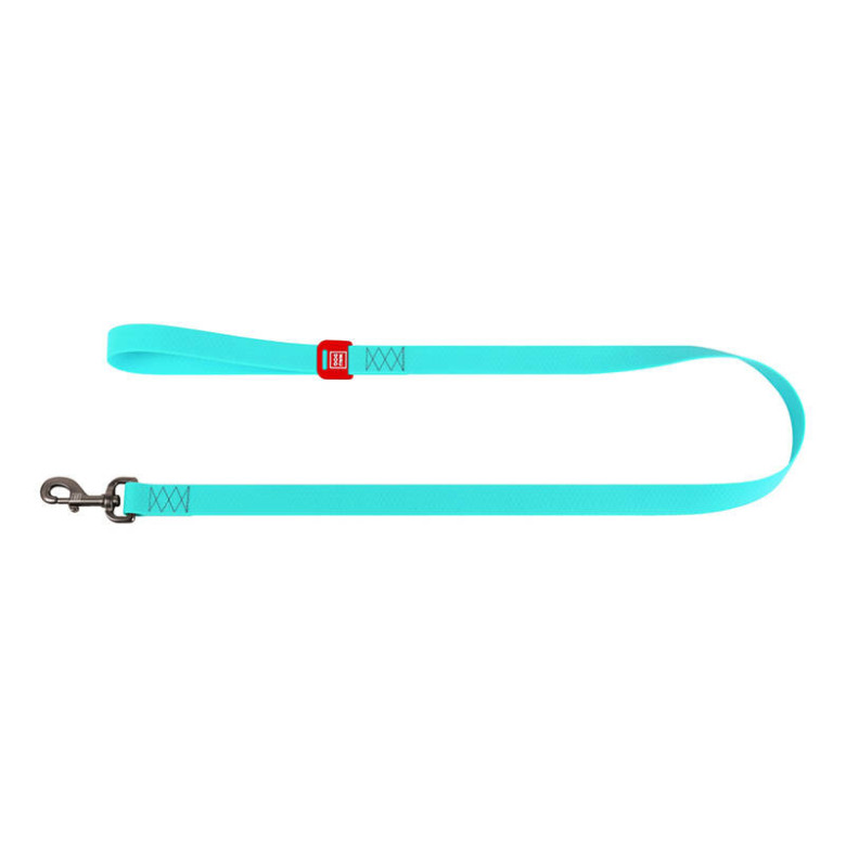 WAUDOG waterproof light accumulating dog leash, 25 mm wide, 183 cm long blue
