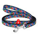 Nylon dog leash WAUDOG 20 mm wide, 122 cm long “fig” Nylon dog leash WAUDOG 20 mm wide, 122 cm long “fig”
