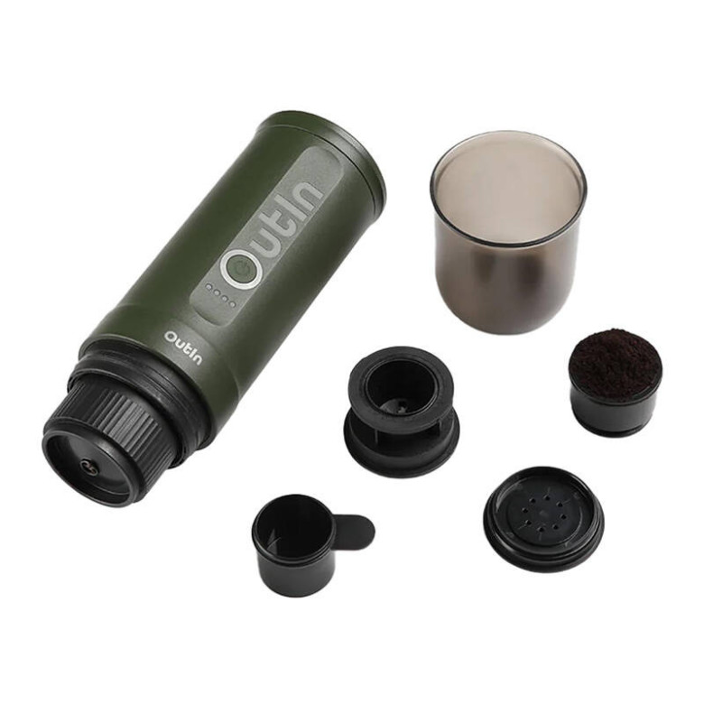 Portable coffe maker bundle Outin Nano 7500mAh (Green) + protective case