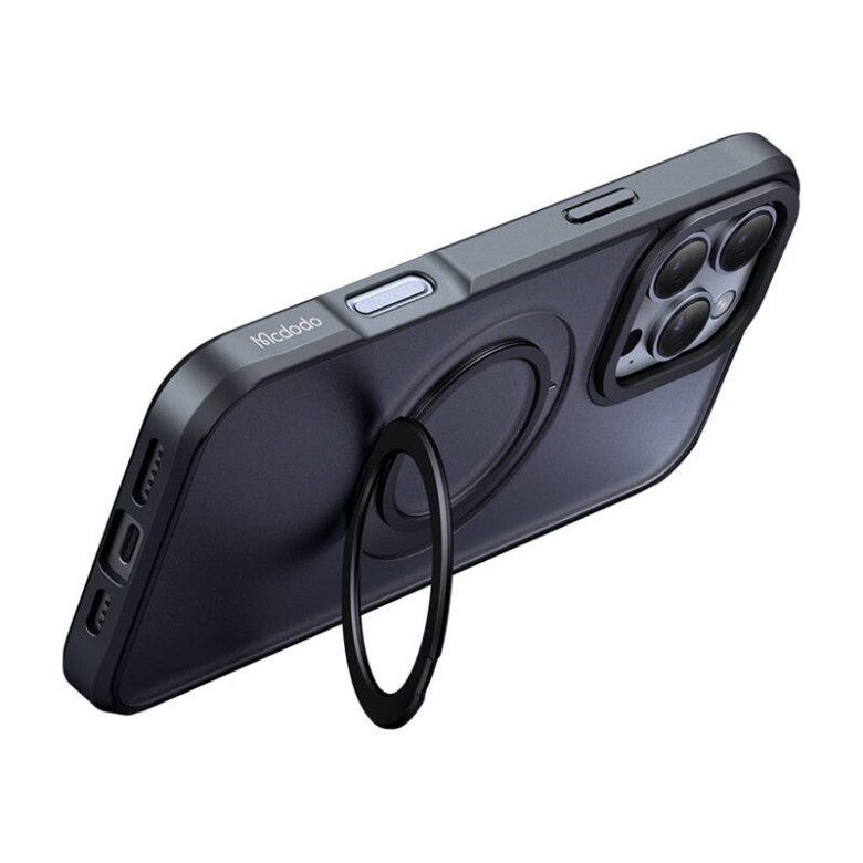 McDodo PC-4932 MagSafe  Case for iPhone 16 Pro with stand (black)