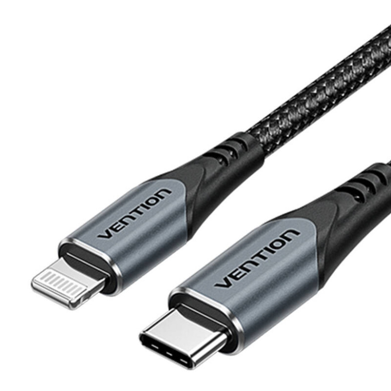 Vention GaN Charger USB-C 20W +1m USB-C-L Cable (Gray) Vention GaN Charger USB-C 20W +1m USB-C-L Cable (Gray)