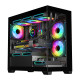 Darkflash C218M számítógépház + 6 ARGB ventilátor (fekete)
