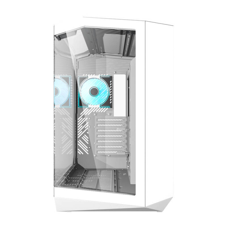 Darkflash DY470 számítógépház + 4 ventilátor (fehér)