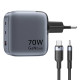 Vention GaN Charger USB-C+C+A 70W +1m USB-C-C Cable (Gray) Vention GaN Charger USB-C+C+A 70W +1m USB-C-C Cable (Gray)
