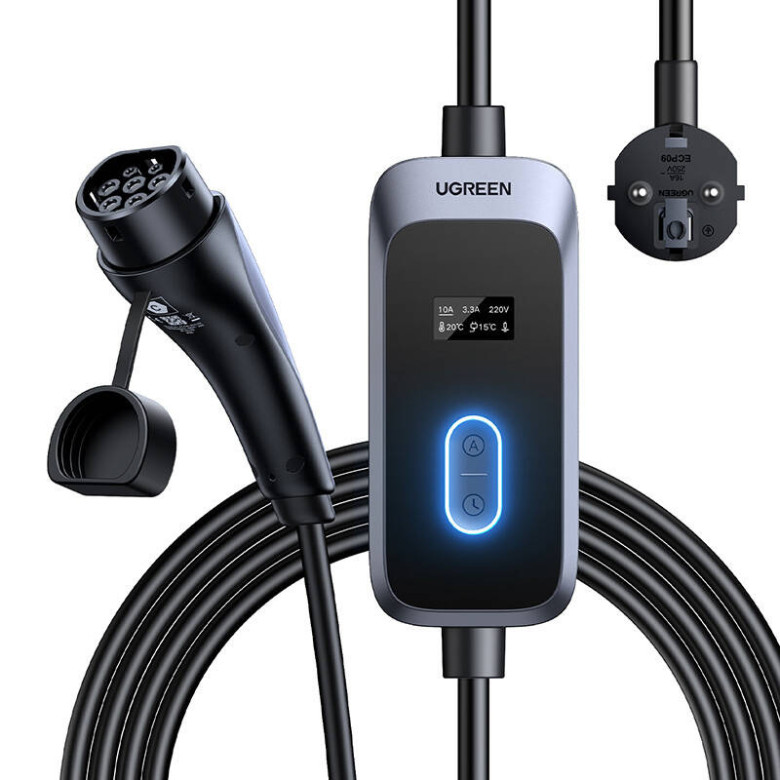 Ugreen EV706 electric car charger, 6A, 3.5kW, IP67, IP55, 5m Ugreen EV706 electric car charger, 6A, 3.5kW, IP67, IP55, 5m