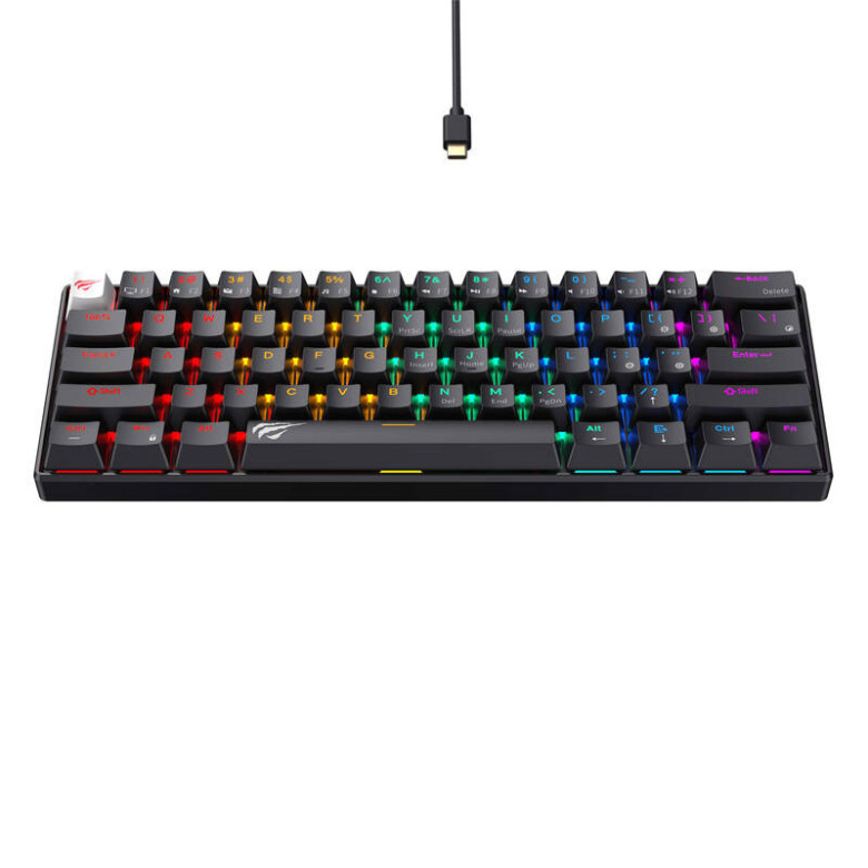 Wired mechanical gaming keyboard RGB Havit KB903L (black)