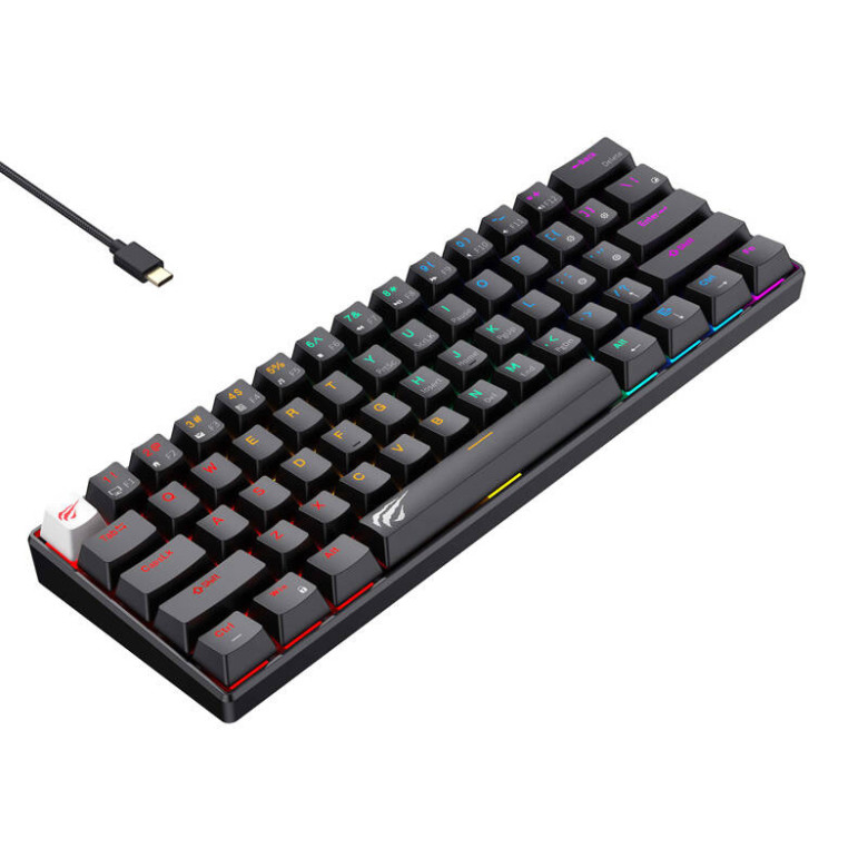 Wired mechanical gaming keyboard RGB Havit KB903L (black)