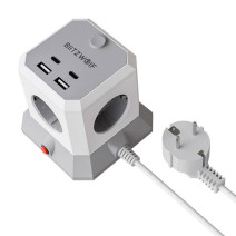 BlitzWolf BW-EC1 asztali töltő és elosztó (4x 230V, 2xUSB-A + 2x USB-C) BlitzWolf BW-EC1 asztali töltő és elosztó (4x 230V, 2xUSB-A + 2x USB-C)