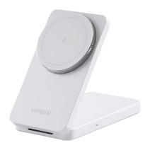 UGREEN W528 2 az 1-ben iPhone/AirPods vezeték nélküli töltő, 20W (fehér)