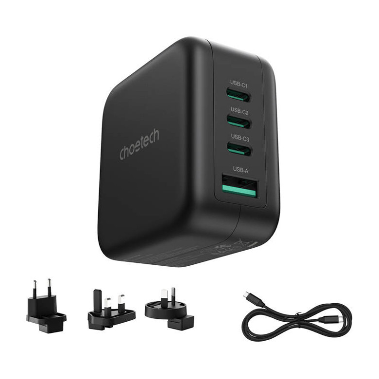 Wall charger Choetech PD6055 70W GaN with interchangeable EU/UK/AU plugs